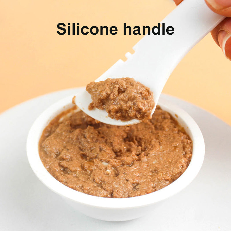 Ouvre-pot de cuillère en conserve multifonction pour animaux de compagnie Mélange d'alimentation pour chiots