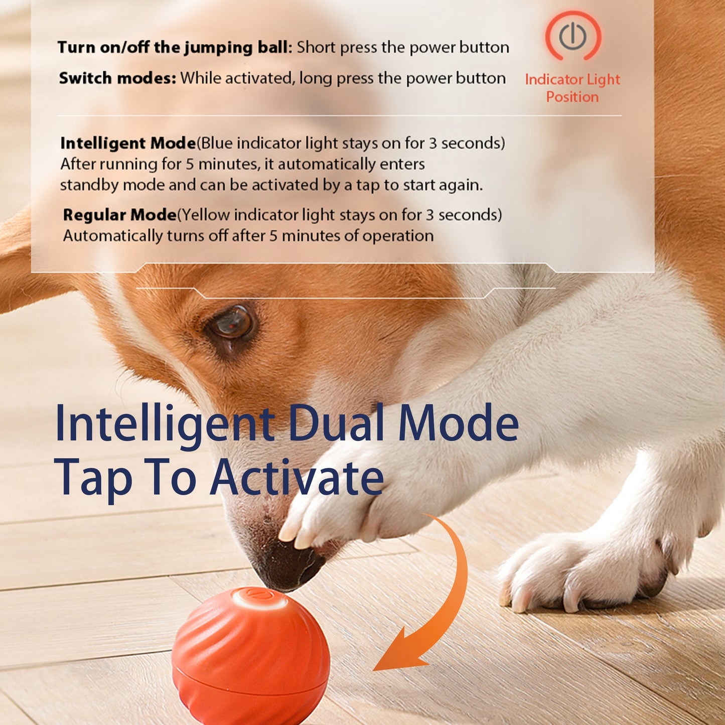 Balle de rebond interactive pour chiens, jouet intelligent automatique, divertissement pour animaux de compagnie, jouet pour chien rechargeable USB, jouet interactif électrique pour chien