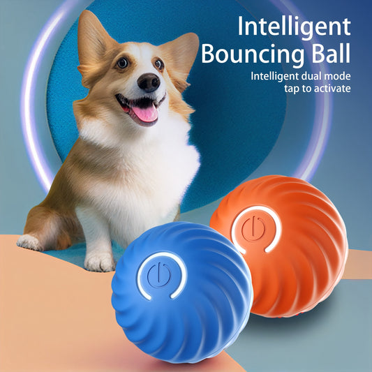 Balle de rebond interactive pour chiens, jouet intelligent automatique, divertissement pour animaux de compagnie, jouet pour chien rechargeable USB, jouet interactif électrique pour chien