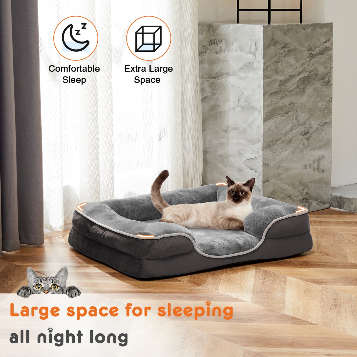 Lit pour animaux de compagnie en mousse à mémoire