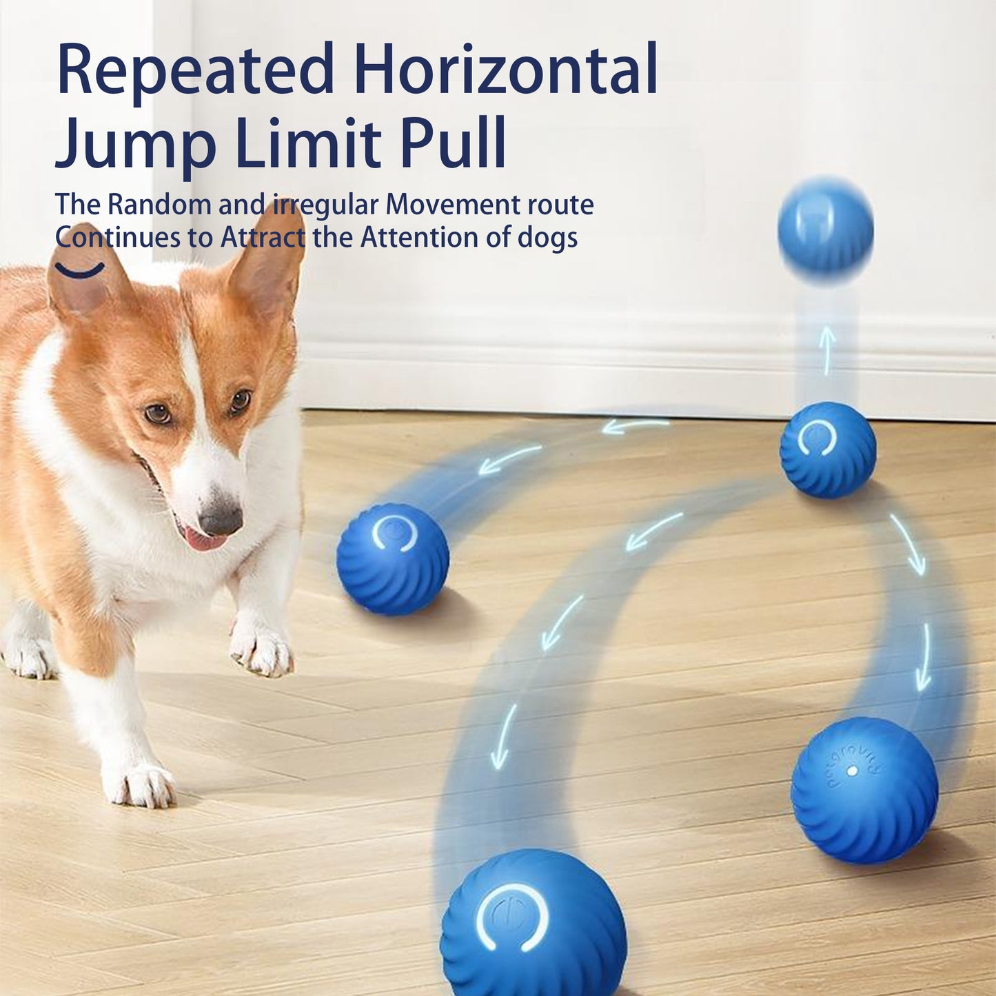 Balle de rebond interactive pour chiens, jouet intelligent automatique, divertissement pour animaux de compagnie, jouet pour chien rechargeable USB, jouet interactif électrique pour chien