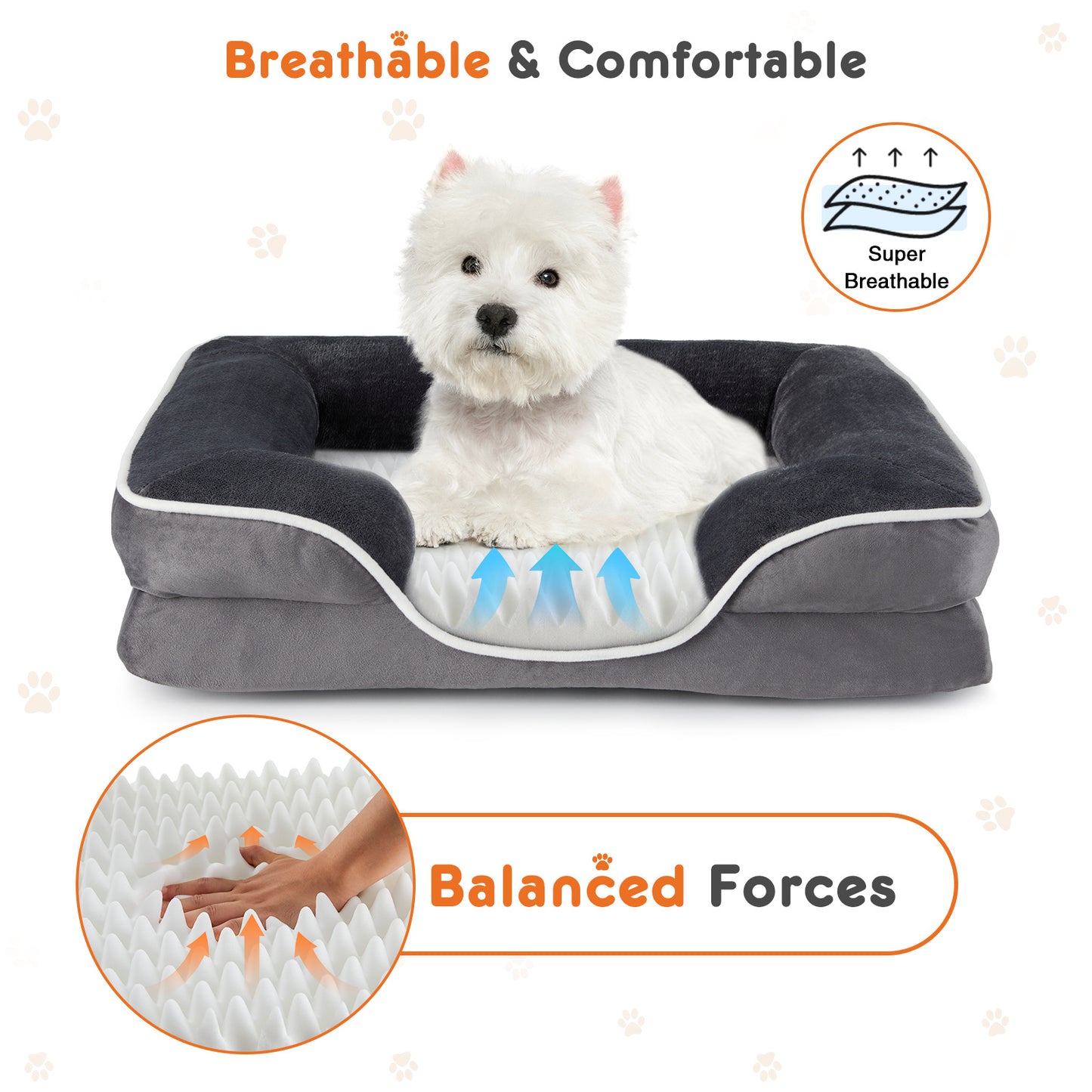 Lit pour animaux de compagnie en mousse à mémoire
