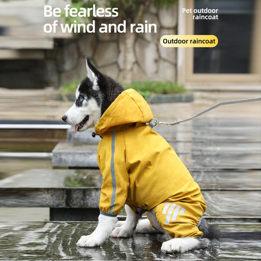 Imperméable pour chien avec veste de pluie pour chien réfléchissante