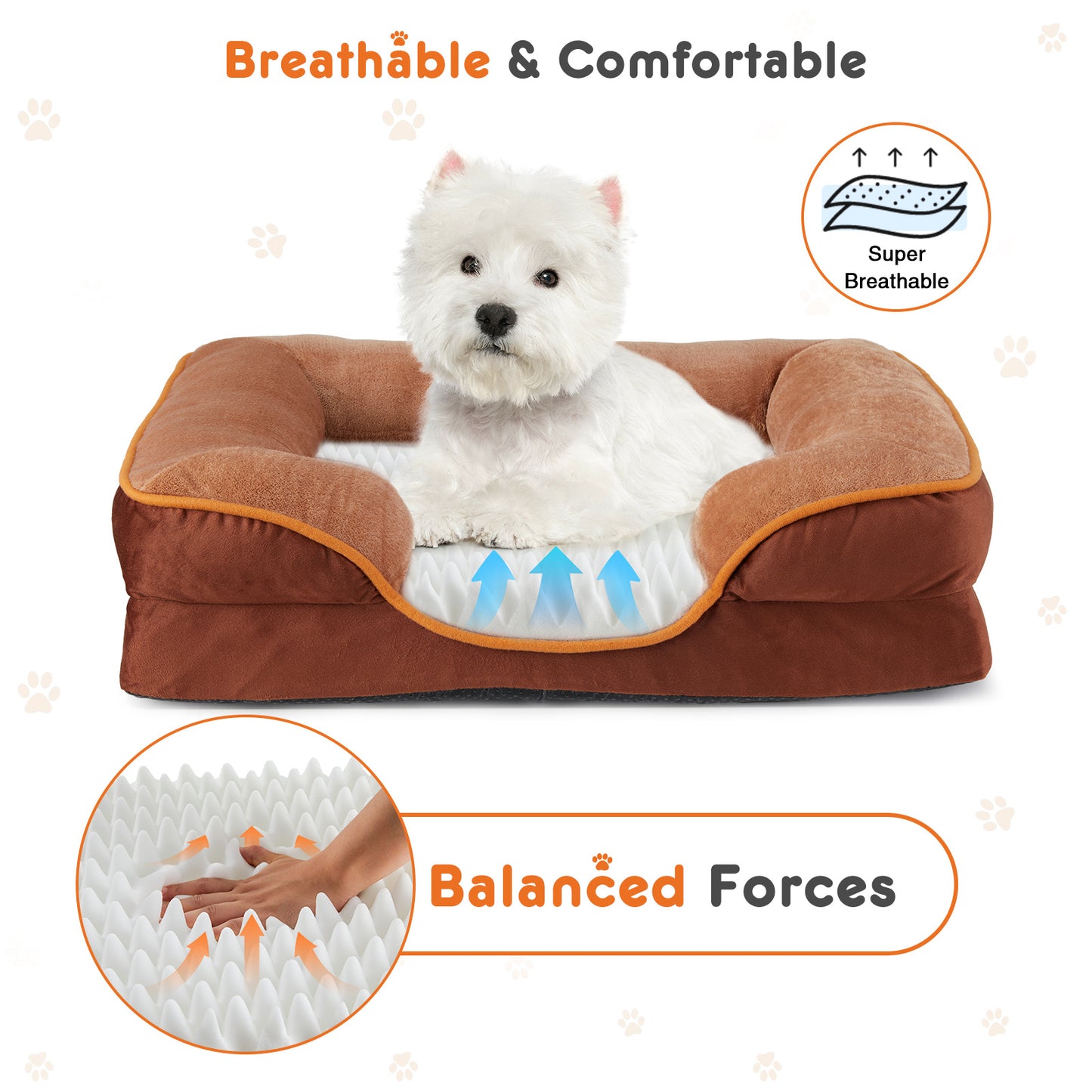 Lit pour animaux de compagnie en mousse à mémoire