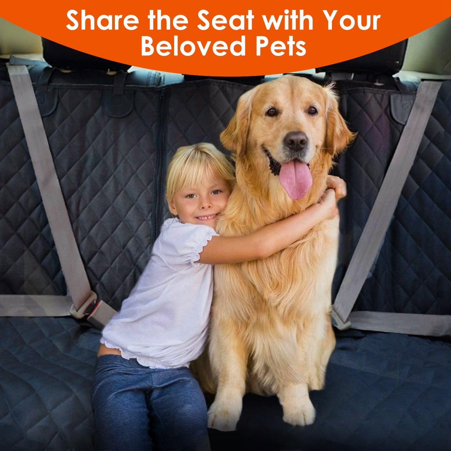 Housse de siège de voiture pour chien Imperméable Anti-rayures Protecteur arrière de voiture pour animaux de compagnie