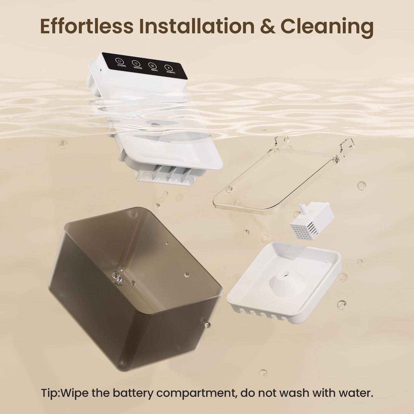 Distributeur d'eau pour chien Fonction de détection automatique
