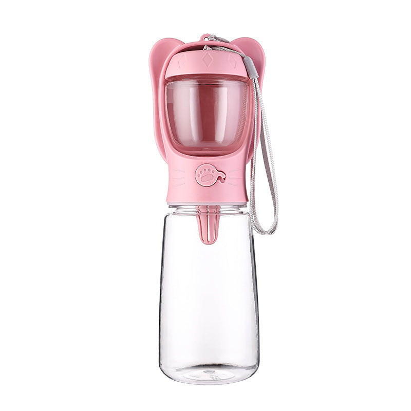 Bouteille d'eau pour chien 2 en 1, bouteille d'eau portable étanche pour animaux de compagnie