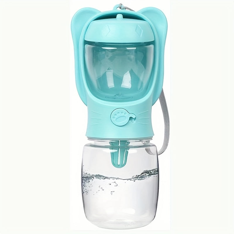 Bouteille d'eau pour chien 2 en 1, bouteille d'eau portable étanche pour animaux de compagnie