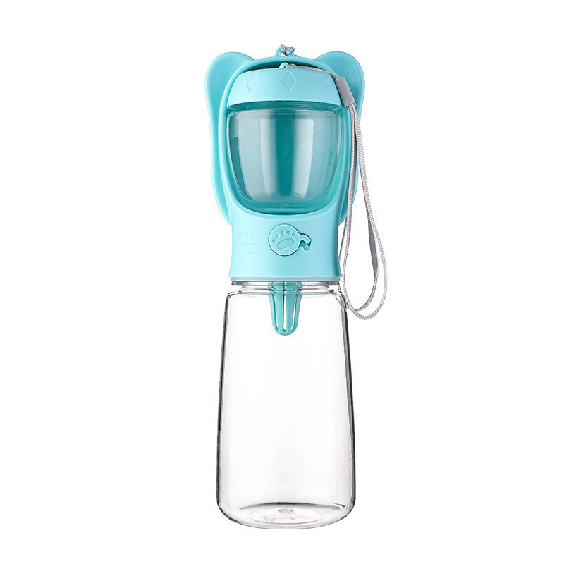 Bouteille d'eau pour chien 2 en 1, bouteille d'eau portable étanche pour animaux de compagnie