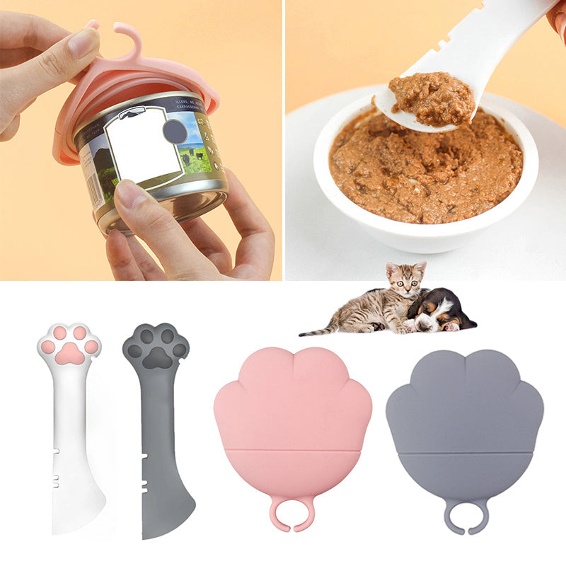 Ouvre-pot de cuillère en conserve multifonction pour animaux de compagnie Mélange d'alimentation pour chiots