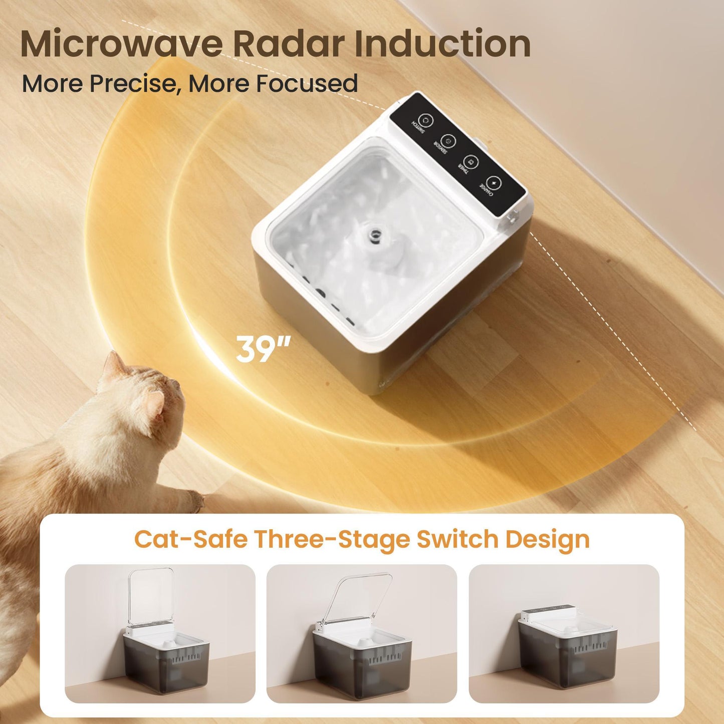 Distributeur d'eau pour chien Fonction de détection automatique