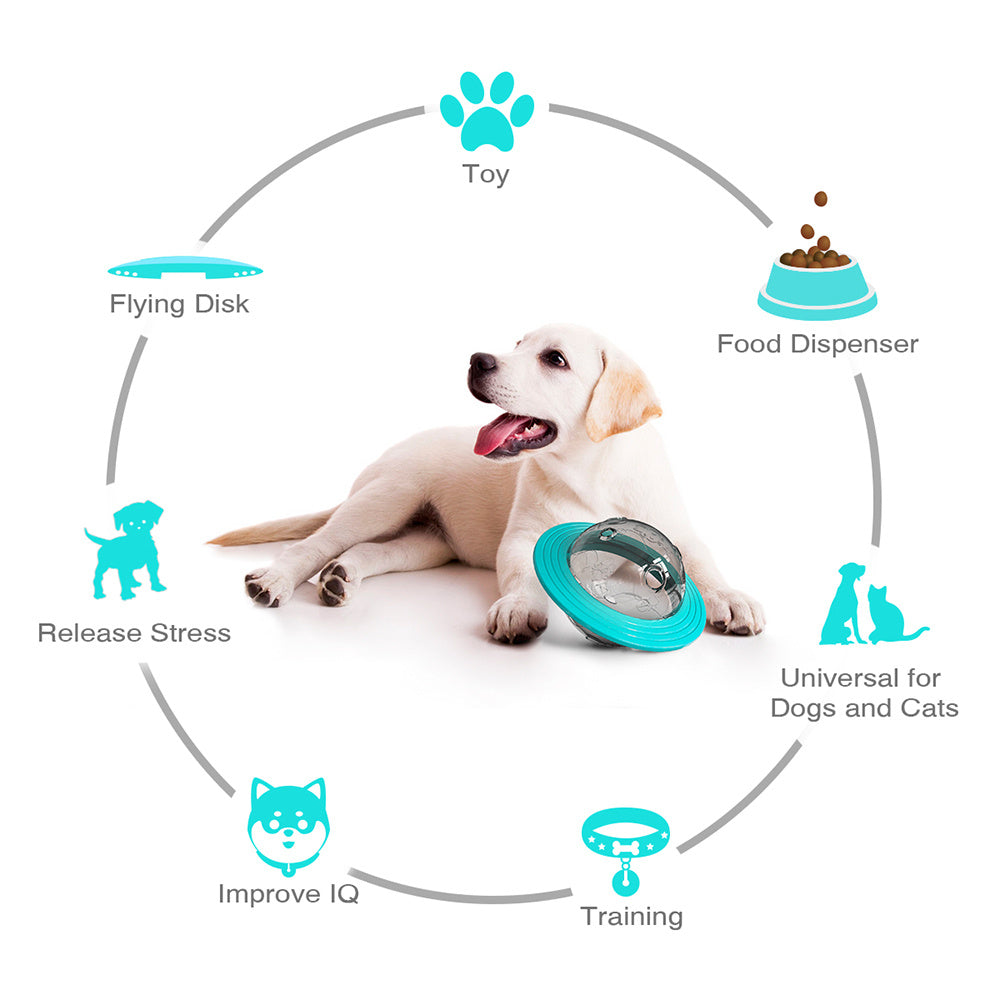 Chien interactif fuite de nourriture distribution boule de friandise pour petits grands chiens améliorer le jouet d'entraînement du QI chiot jouet de teckel à alimentation lente